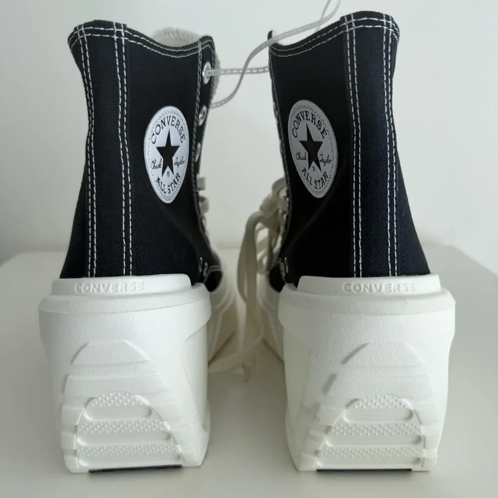 Converse Chuck 70 De‎ Luxe Wedge Shoes Womens 8 Black Platform A06478C EU 39